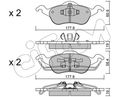 Brake Pad Set, disc brake 822-291-0