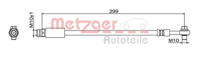 METZGER 4111827 Тормозной шланг  для AUDI Q8 (Ауди Q8)