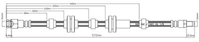 MOTAQUIP VBH1016 Тормозной шланг  для ALFA ROMEO 166 (Альфа-ромео 166)