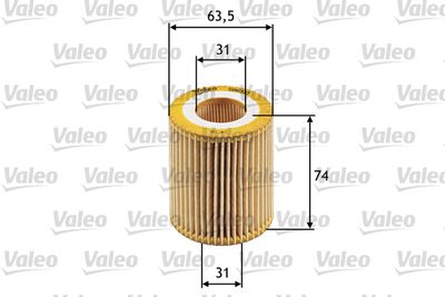 Масляный фильтр VALEO 586510 для CADILLAC BLS
