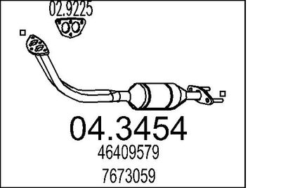 Катализатор MTS 04.3454 для AUTOBIANCHI Y10