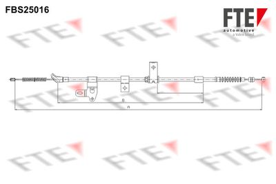 FTE FBS25016 Трос ручного тормоза  для TOYOTA PRIUS (Тойота Приус)