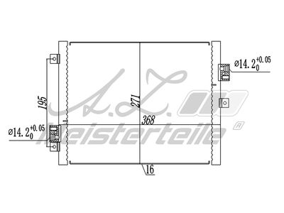 кондензатор, климатизация A.Z. Meisterteile AZMT-45-030-1580
