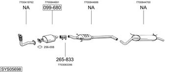 Układ wydechowy BOSAL SYS05698