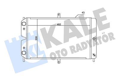 Радиатор, охлаждение двигателя KALE OTO RADYATÖR 166200 для LADA SAMARA