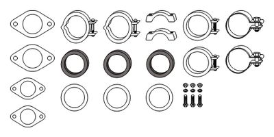 SET MONTARE SISTEM DE ESAPAMENT HJS 82111048