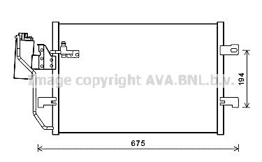 Конденсатор, кондиционер AVA QUALITY COOLING MSA5289D для MERCEDES-BENZ VANEO