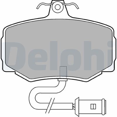 комплект спирачно феродо, дискови спирачки DELPHI