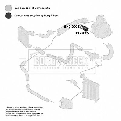 Charge Air Hose Borg & Beck BTH1720