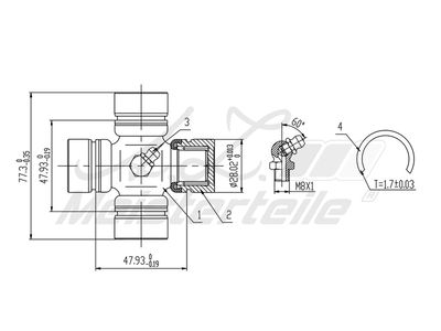 Шарнир, карданен вал A.Z. Meisterteile AZMT-42-041-1054