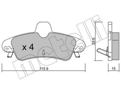 Brake Pad Set, disc brake 22-0143-1