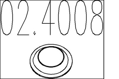 Уплотнительное кольцо, труба выхлопного газа MTS 02.4008 для SUZUKI SAMURAI
