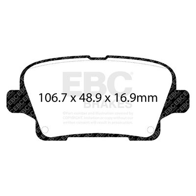 комплект спирачно феродо, дискови спирачки EBC Brakes DP43125R