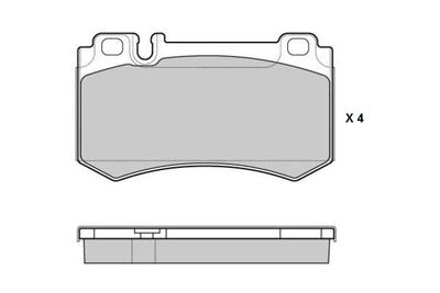 Комплект тормозных колодок, дисковый тормоз E.T.F. 12-1164 для MERCEDES-BENZ SLR