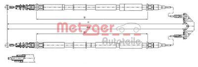 Тросик, cтояночный тормоз METZGER 11.5867 для OPEL ZAFIRA