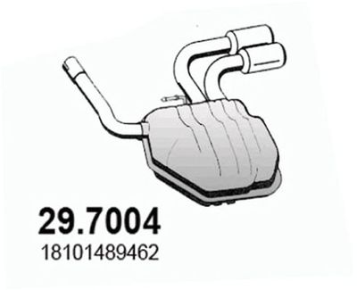ASSO 29.7004 Глушитель выхлопных газов  для MINI MINI (R50, R53) Cooper S