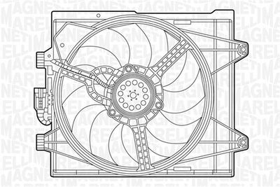 Вентилятор, охлаждение двигателя MAGNETI MARELLI 069422448010 для FIAT 500