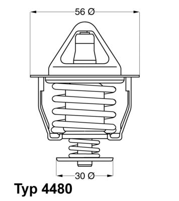 Термостат, охлаждающая жидкость BorgWarner (Wahler) 4480.82D для TOYOTA MATRIX