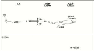 SISTEM DE ESAPAMENT WALKER OP45078B
