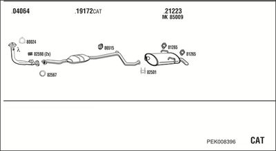Układ wydechowy WALKER PEK008396