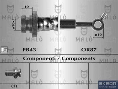 спирачен маркуч AKRON-MALÒ 80103