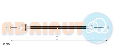 въжен механизъм, задействане на съединителя ADRIAUTO 13.0104