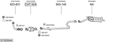 Układ wydechowy BOSAL SYS05944