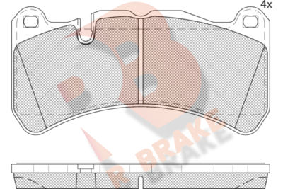 Комплект тормозных колодок, дисковый тормоз R BRAKE RB2260 для MASERATI GRANCABRIO