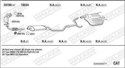Изпускателна система WALKER SAK009971