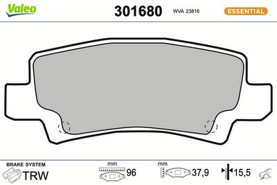 BREMSBELAGSATZ SCHEIBENBREMSE