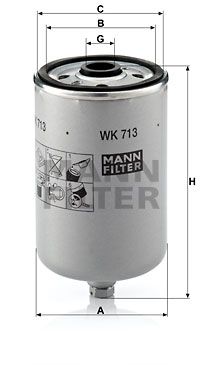 Топливный фильтр MANN-FILTER WK 713 для VOLVO XC90