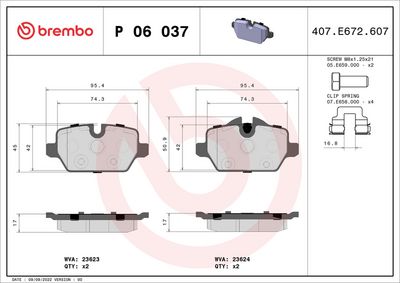 Brake Pad Set, disc brake P 06 037