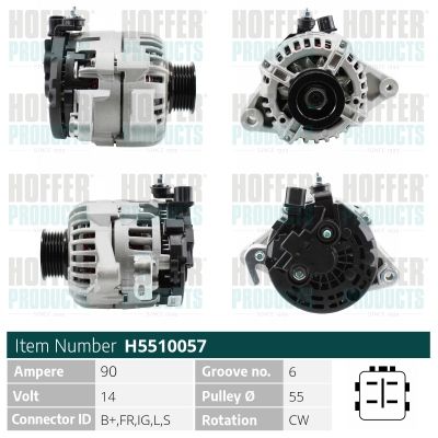 GENERATOR / ALTERNATOR HOFFER H5510057