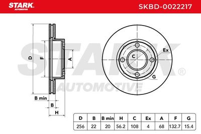 спирачен диск STARK SKBD-0022217