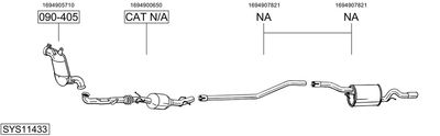 Układ wydechowy BOSAL SYS11433