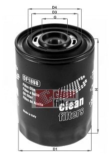 Масляный фильтр CLEAN FILTERS DF1898 для RENAULT TRUCKS MASCOTT