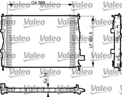 Kylare, motorkylning VALEO 735380