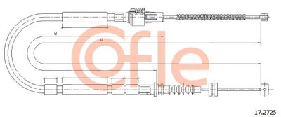 Тросик, cтояночный тормоз COFLE 92.17.2725 для OPEL FRONTERA