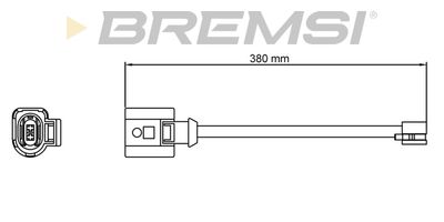 Сигнализатор, износ тормозных колодок BREMSI WI0810 для PORSCHE CAYENNE
