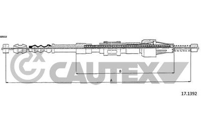 Тросик, cтояночный тормоз CAUTEX 762731 для TOYOTA TERCEL