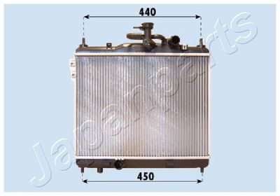 Радиатор, охлаждение двигателя JAPANPARTS RDA283093 для HYUNDAI GETZ