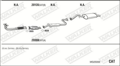 Изпускателна система WALKER MG25002