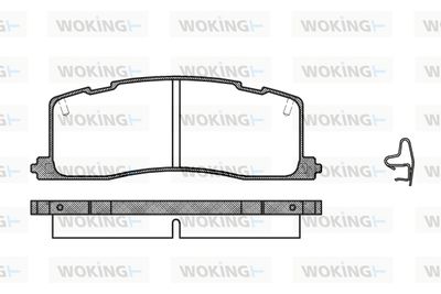 WOKING P2673.00 Тормозные колодки и сигнализаторы для TOYOTA PREVIA I (_R1_, _R2_) 2.4 4WD (TCR21_, TCR20_)