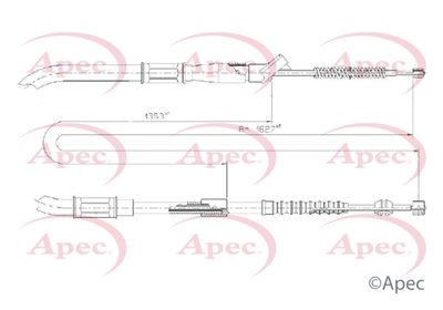APEC Cable Pull, parking brake CAB1686