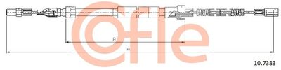 Тросик, cтояночный тормоз COFLE 92.10.7383 для VW LT
