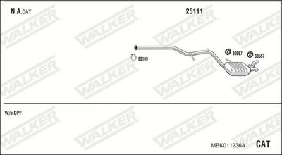 Изпускателна система WALKER MBK011236A