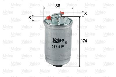 VALEO 587516 Топливный фильтр  для SEAT AROSA (Сеат Ароса)