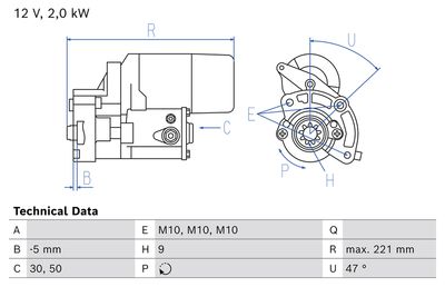 STARTER BOSCH 0986026500