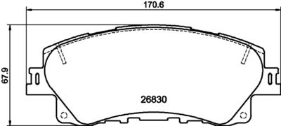 Sada brzdových destiček, kotoučová brzda MINTEX MDB4389