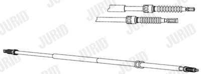 Тросик, cтояночный тормоз JURID 432634J для AUDI 80